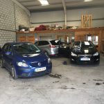 Anthony Rowe Windscreens Cars in Workshop